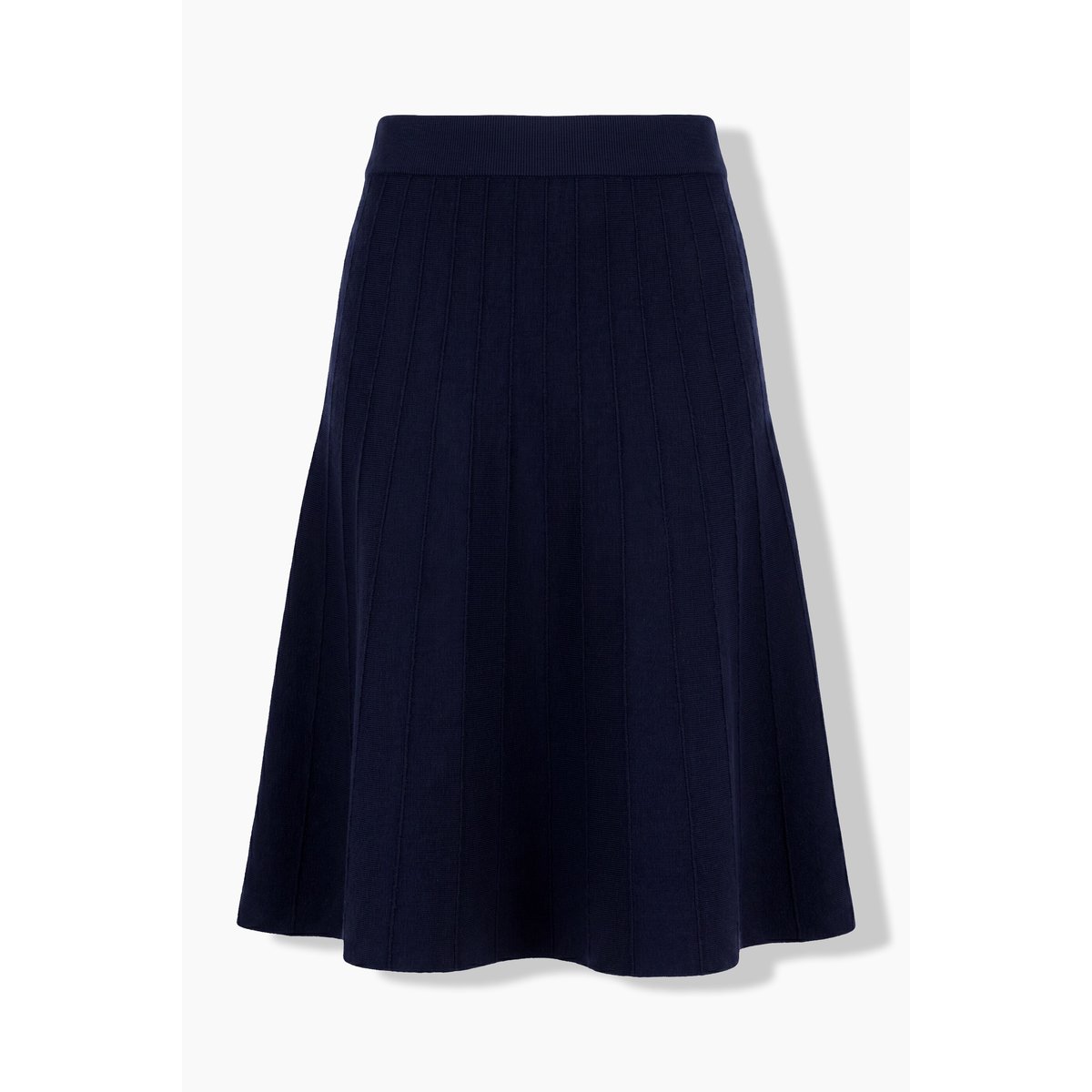 Jupe midi en maille Milano marine foncé, ULLA POPKEN