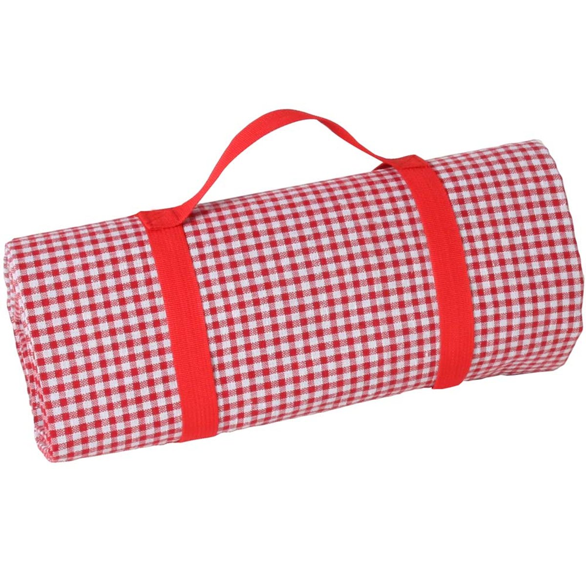 Nappe pique-nique à revers imperméable vichy rouge, LES JARDINS DE LA COMTESSE