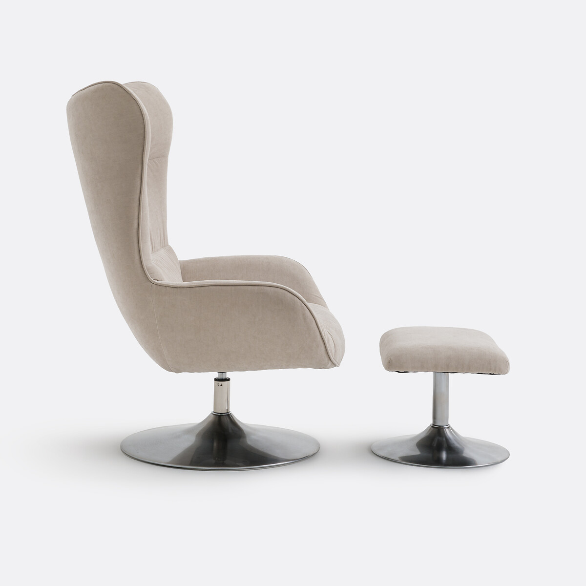 Draaibare fauteuil en voetensteun Oriana beige , LA REDOUTE INTERIEURS