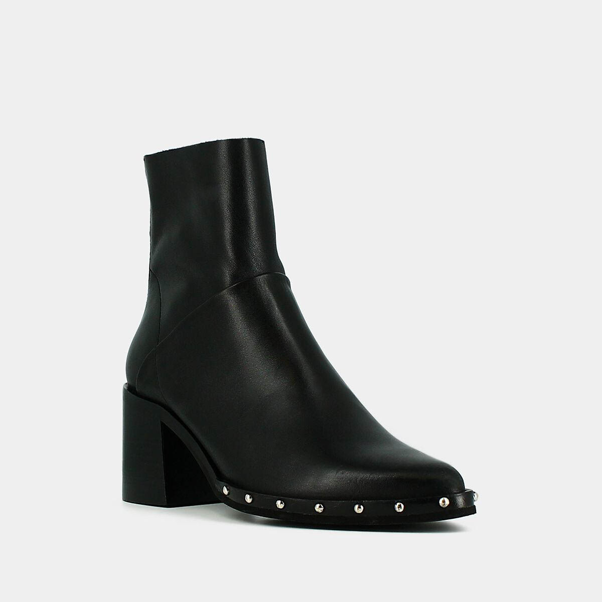 Dogme Leather Ankle Boots black, JONAK