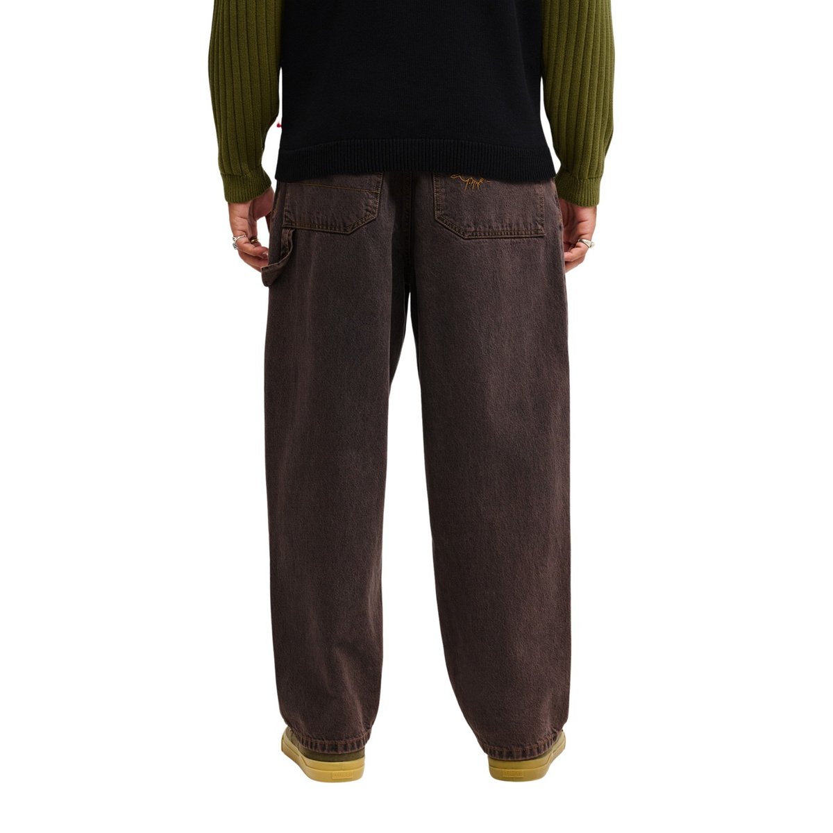 Jean baggy YOUNG GUNS DENIM noir black black tint brown, QUIKSILVER