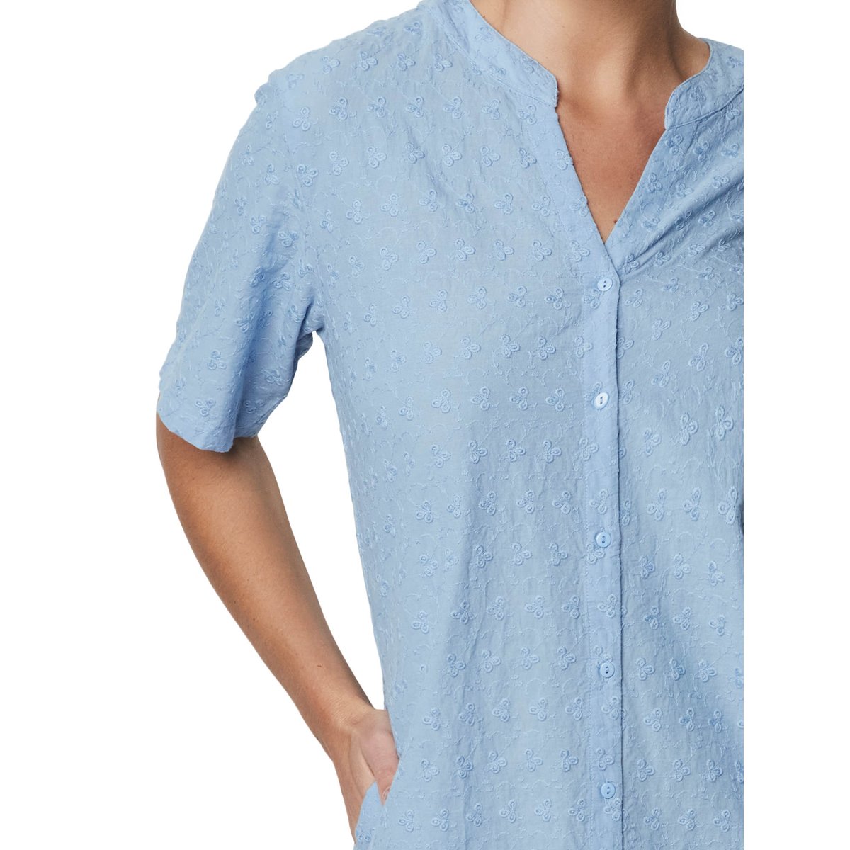 Chemise de nuit manches courtes HOMEWEAR P102 bleu, SELMARK