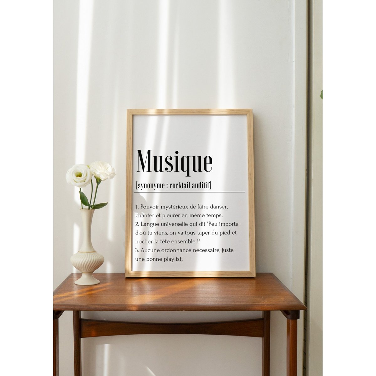 Affiche Définition Musique blanc, L'AFFICHERIE