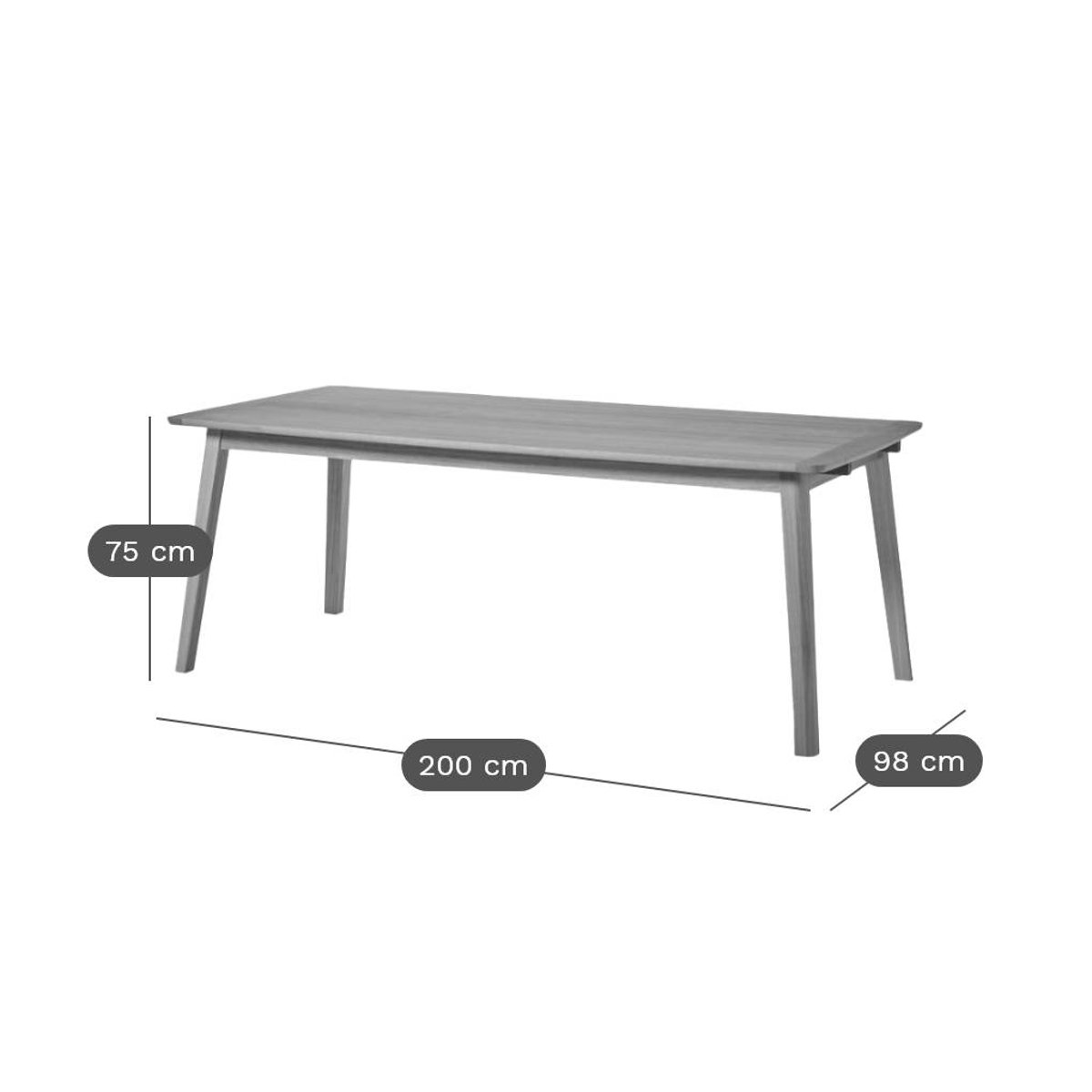 Table rectangulaire - ADELE bois clair, CAMIF