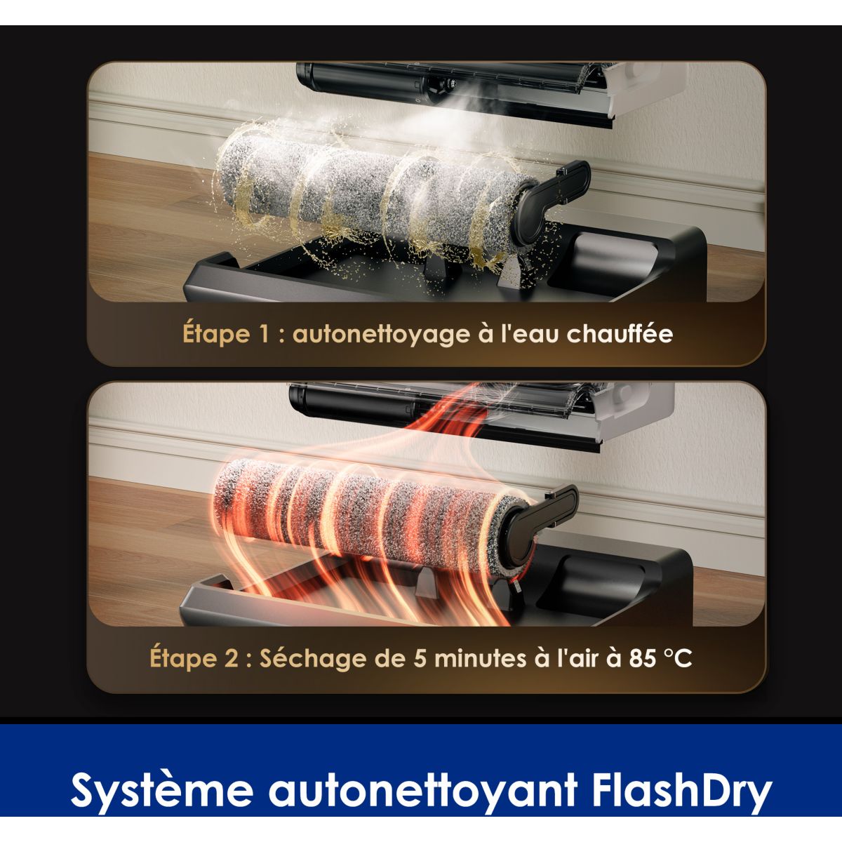 Aspirateur laveur Floor One Switch i5 Stretch Noir couleur unique, TINECO