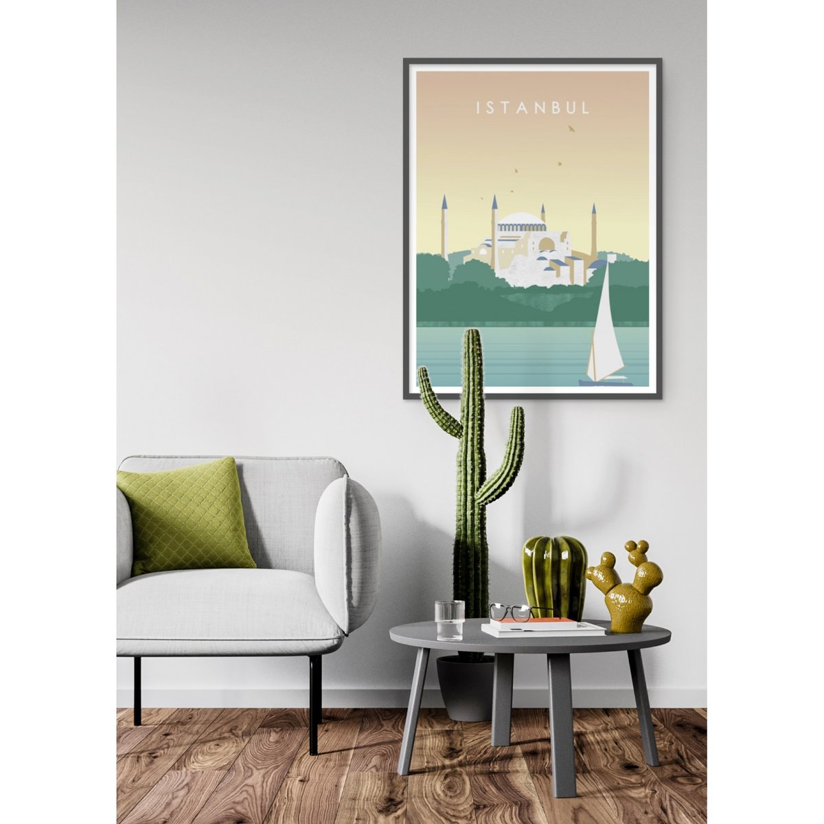 Affiche Istanbul blanc, L'AFFICHERIE