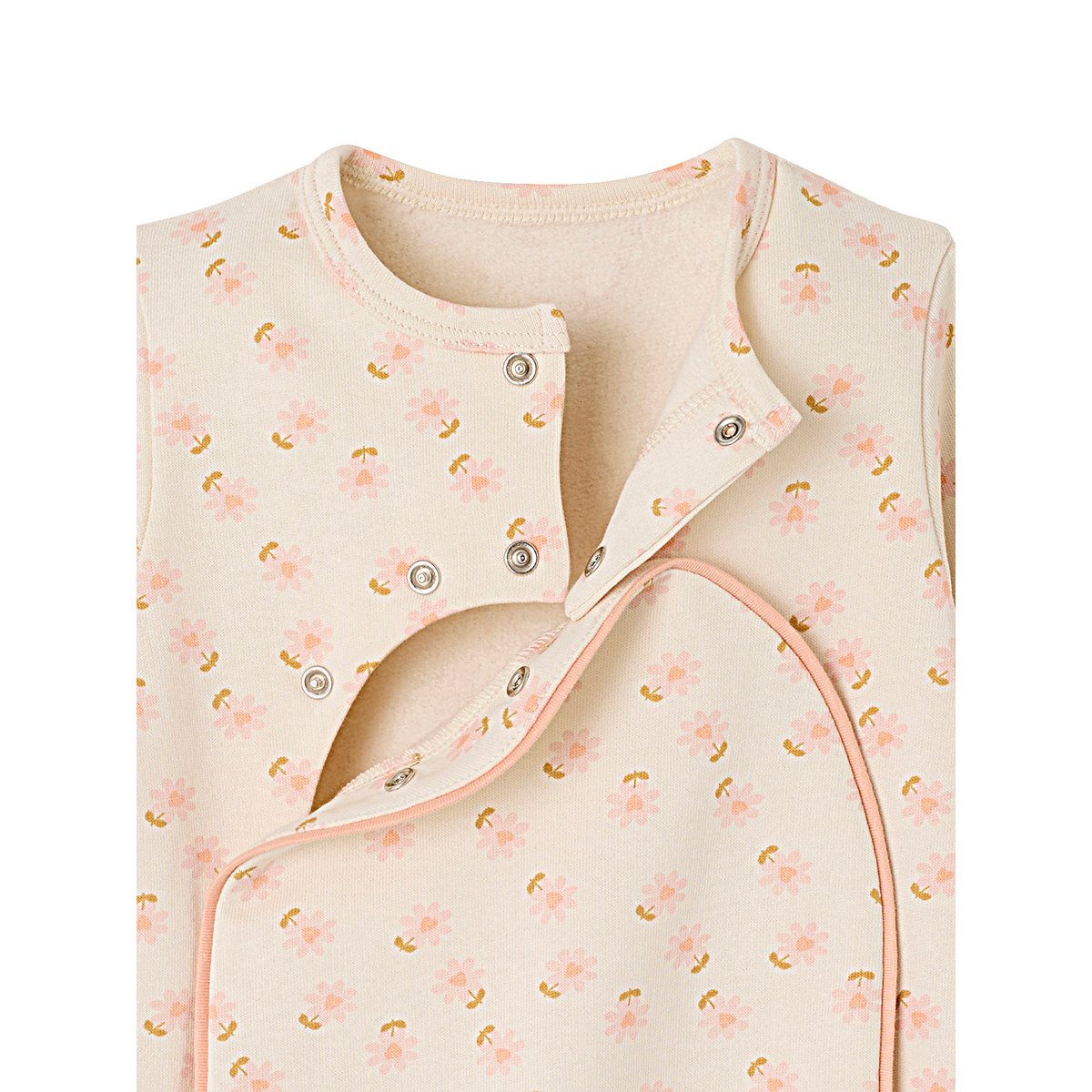 Pyjama bébé naissance en molleton écru, VERTBAUDET