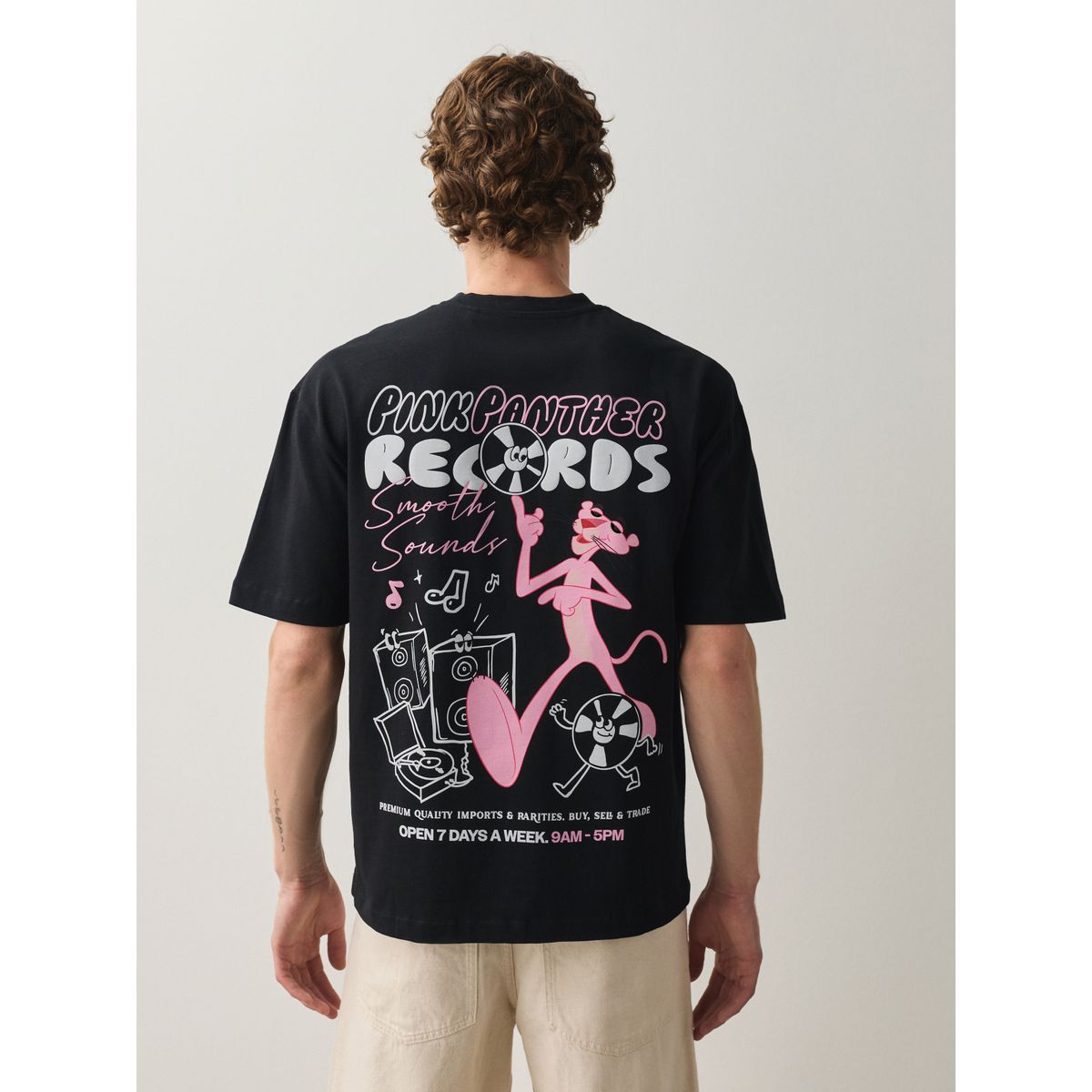 T-shirt décontracté épais la panthère rose bleu marine, NEXT