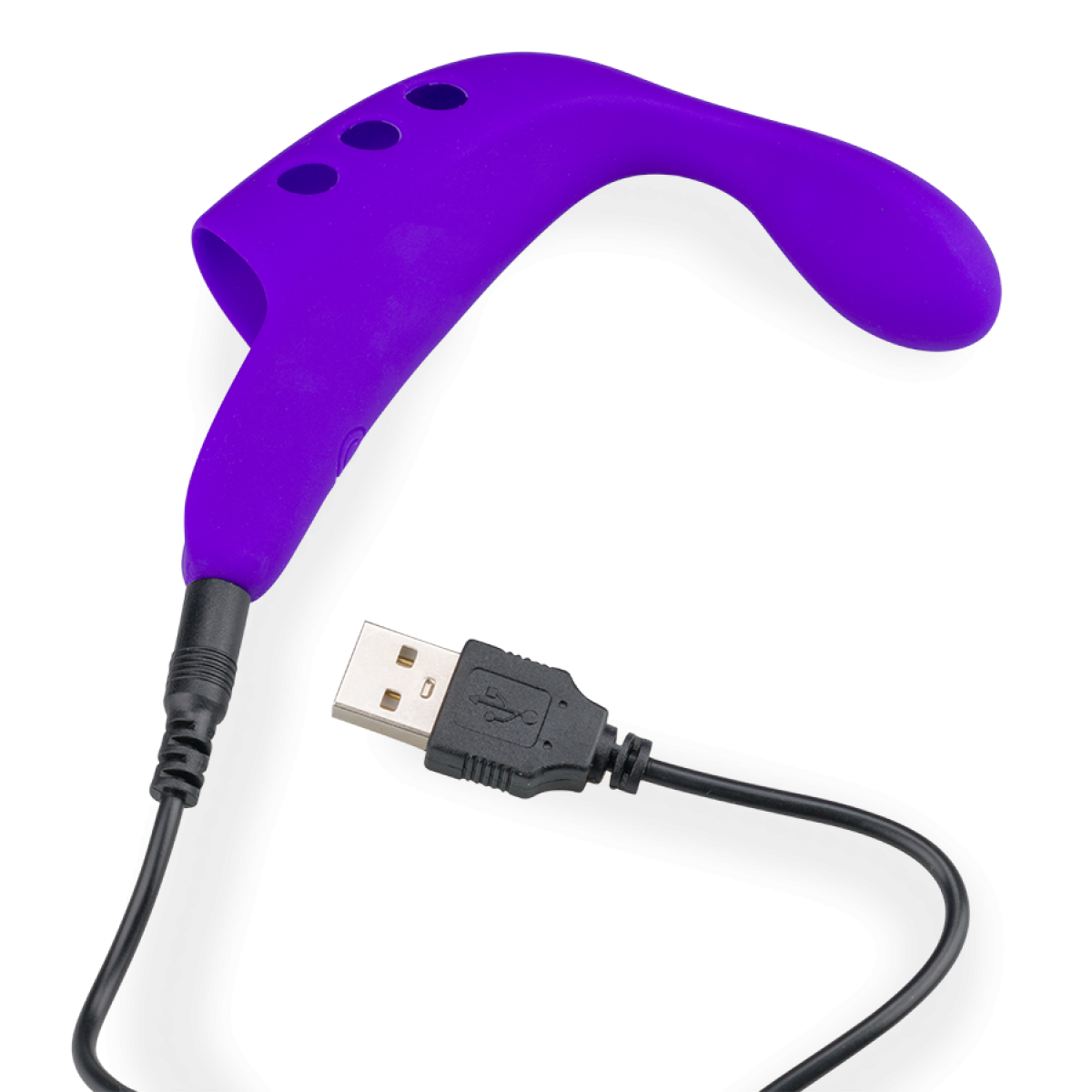 Doigt vibrant point G ou prostate 10 modes Rave violet foncé, LOVE AND VIBES
