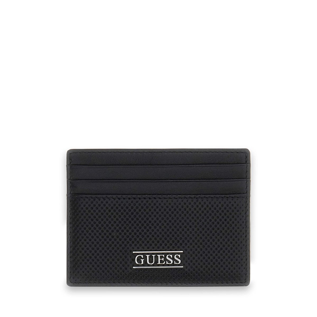 Porte-Cartes En Cuir Véritable Boston noir, GUESS