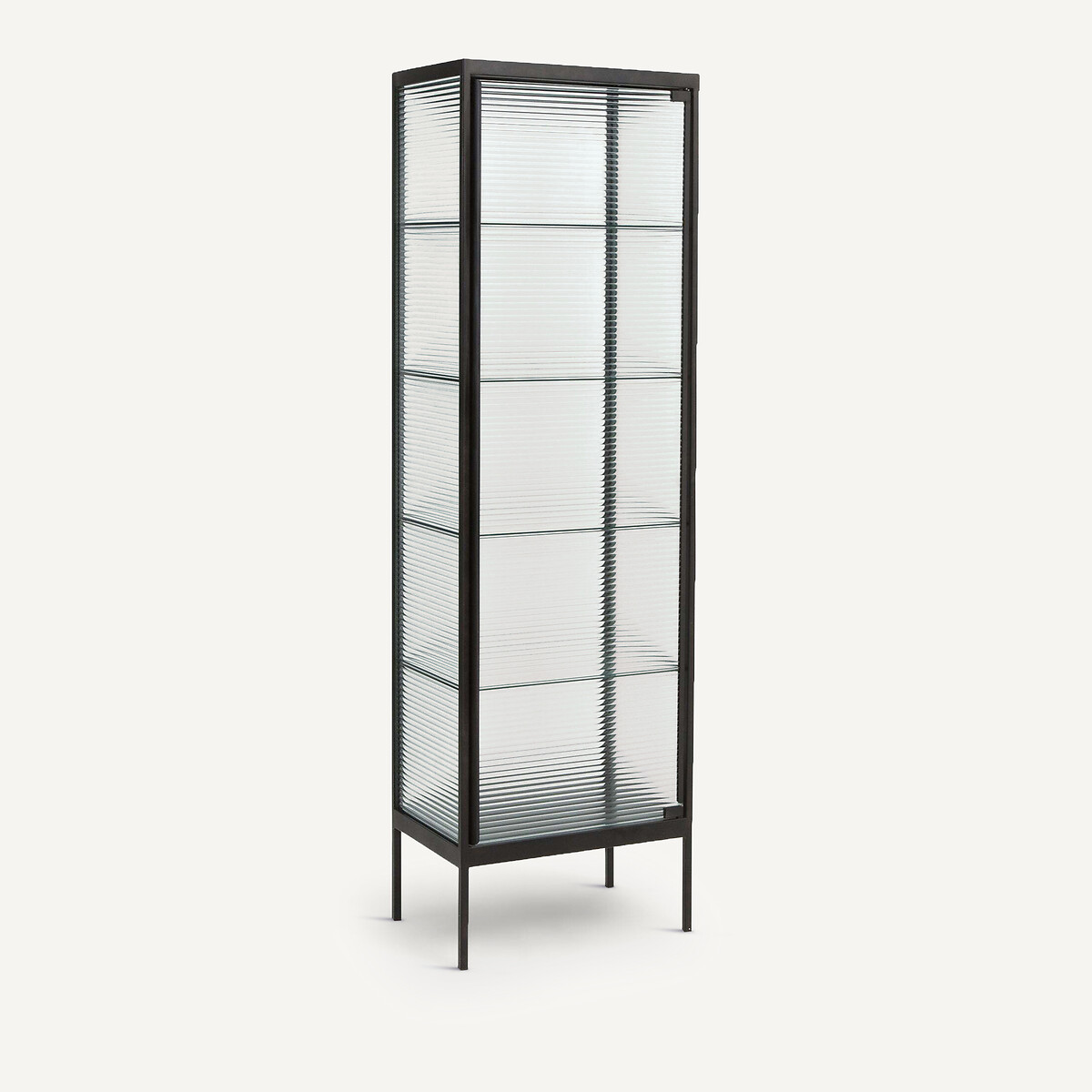 Mambo Metal, Steel and Glass Display Case gun metal, AM.PM