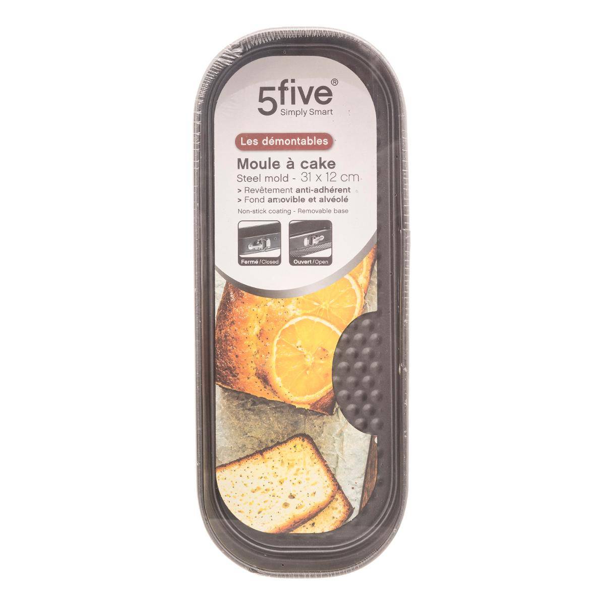 Moule à cake démontable MOULES DEMONTABLES noir, 5FIVE SIMPLY SMART