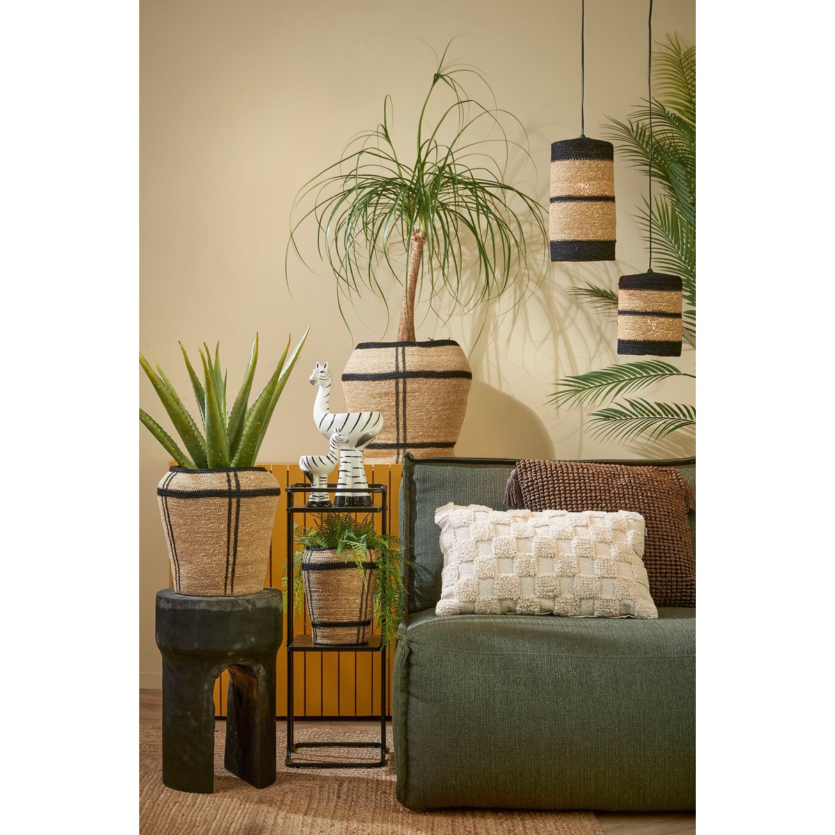 Ensemble de paniers de rangement marron clair, MICA DECORATIONS
