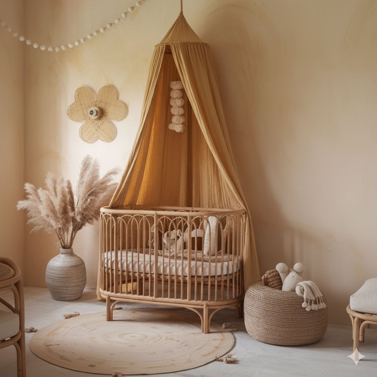Applique murale en bambou, PETALI naturel, NOW'S HOME