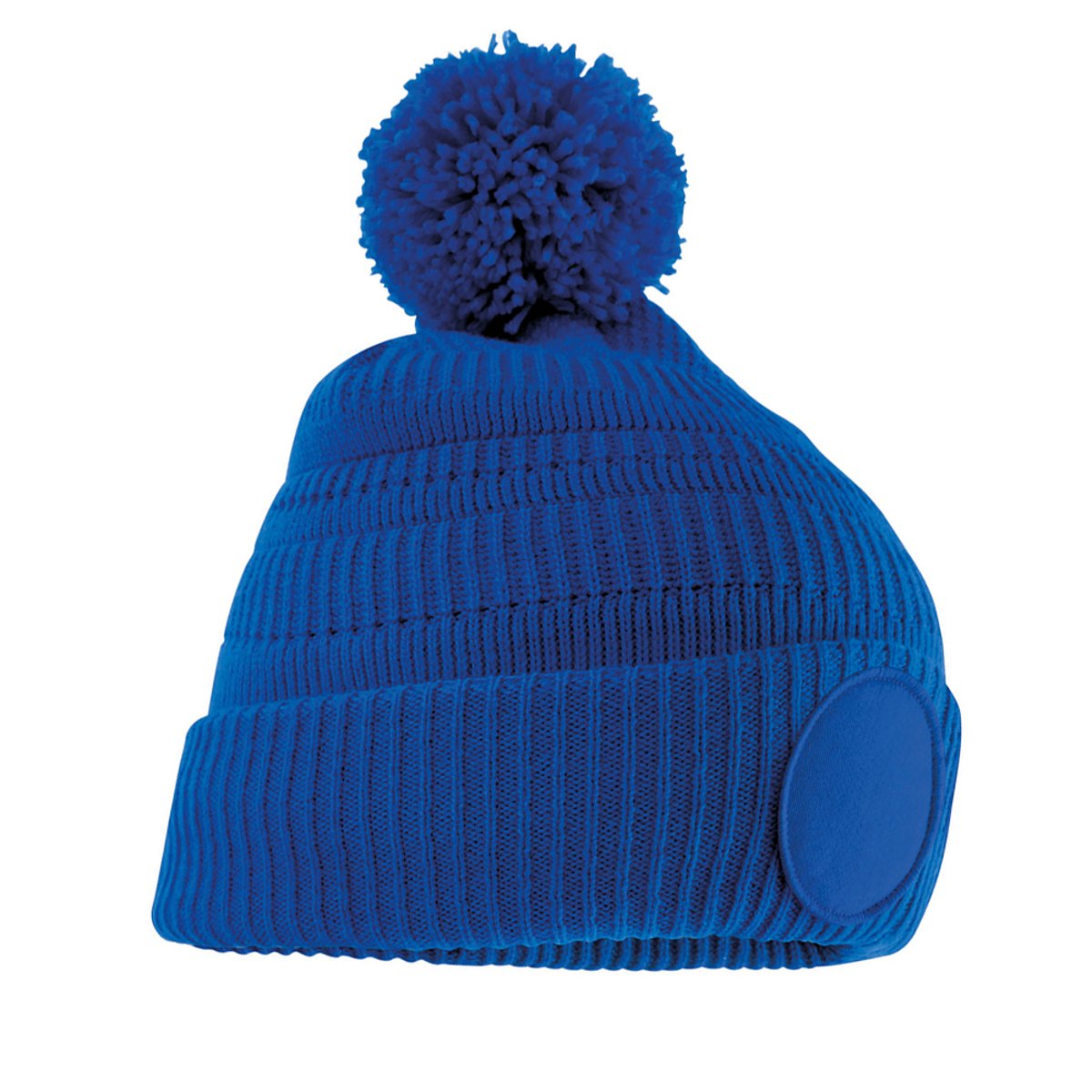 Bonnet motif/style écusson FAN bleu roi, BEECHFIELD