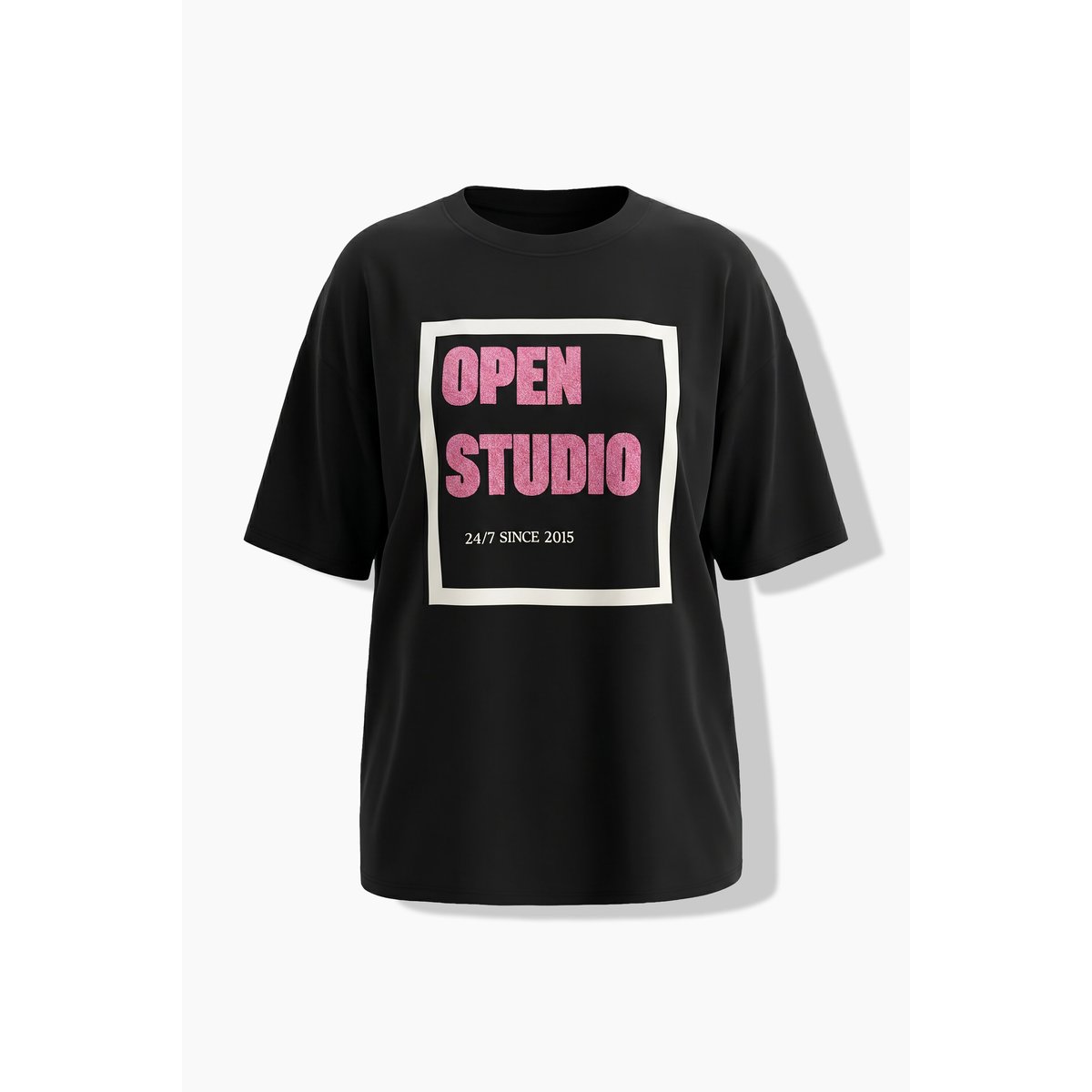 T-shirt, coupe oversize, Open Studio noir, STUDIO UNTOLD