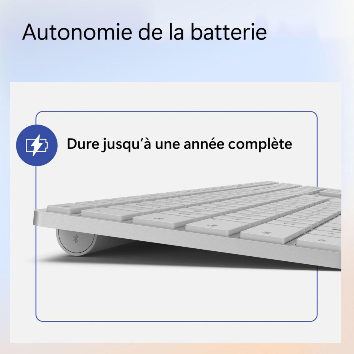 Clavier sans fil Surface Keyboard 2024 Bluetooth AZERTY couleur unique, MICROSOFT