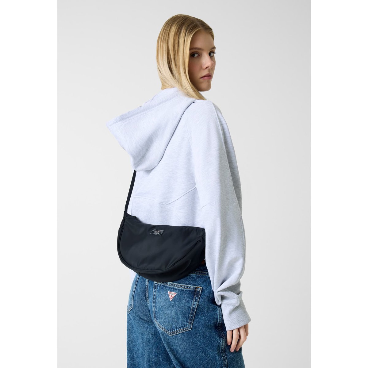 Sac Bandoulière En Nylon noir, GUESS JEANS