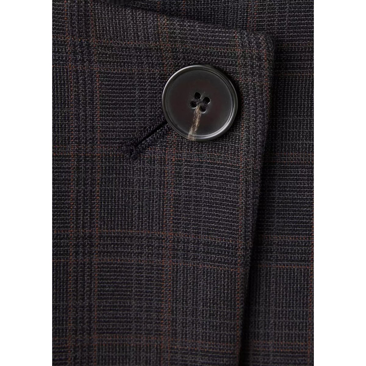 Blazer de costume à carreaux marron, MANGO