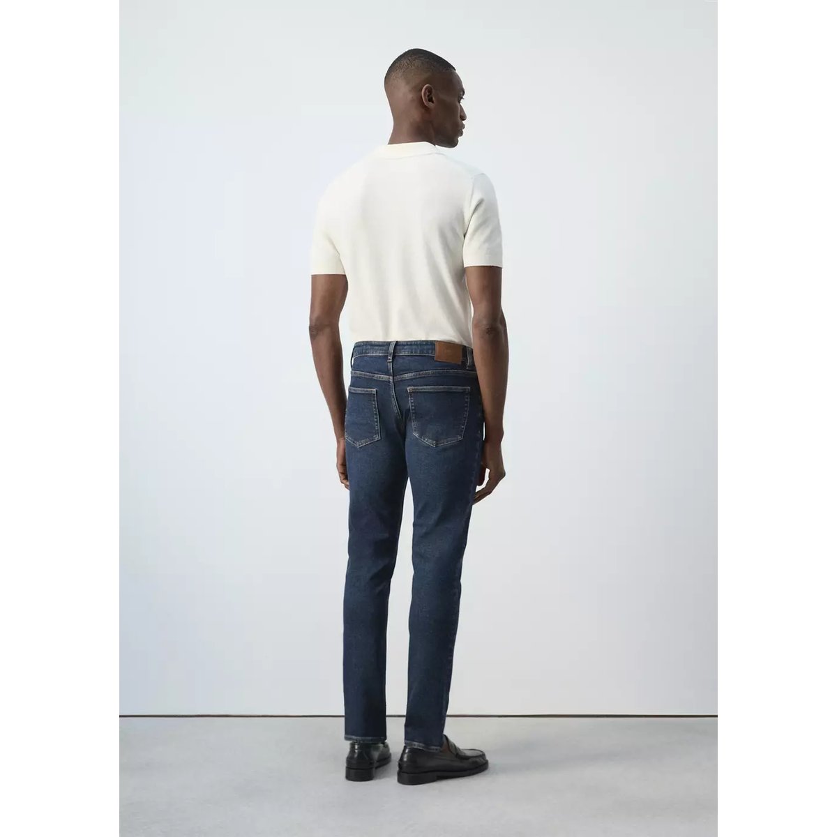 Jean Ben cropped tapered-fit bleu foncé, MANGO MAN