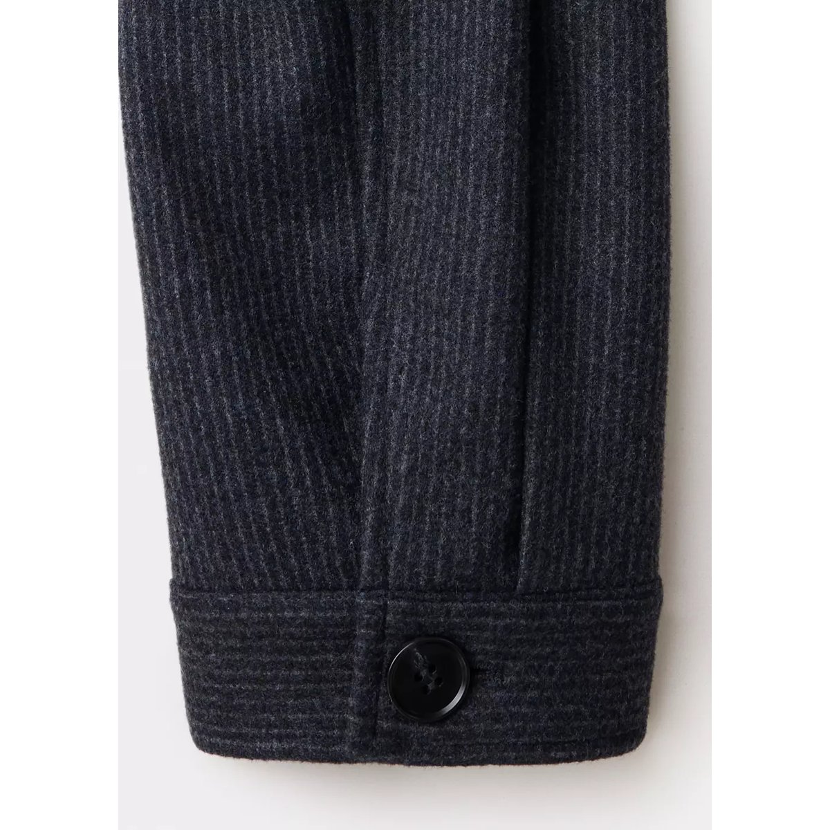 Manteau drap de laine rayé bleu marine, MANGO TEEN