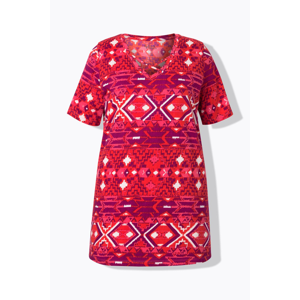 T-shirt long à manches courtes. litchi, ULLA POPKEN