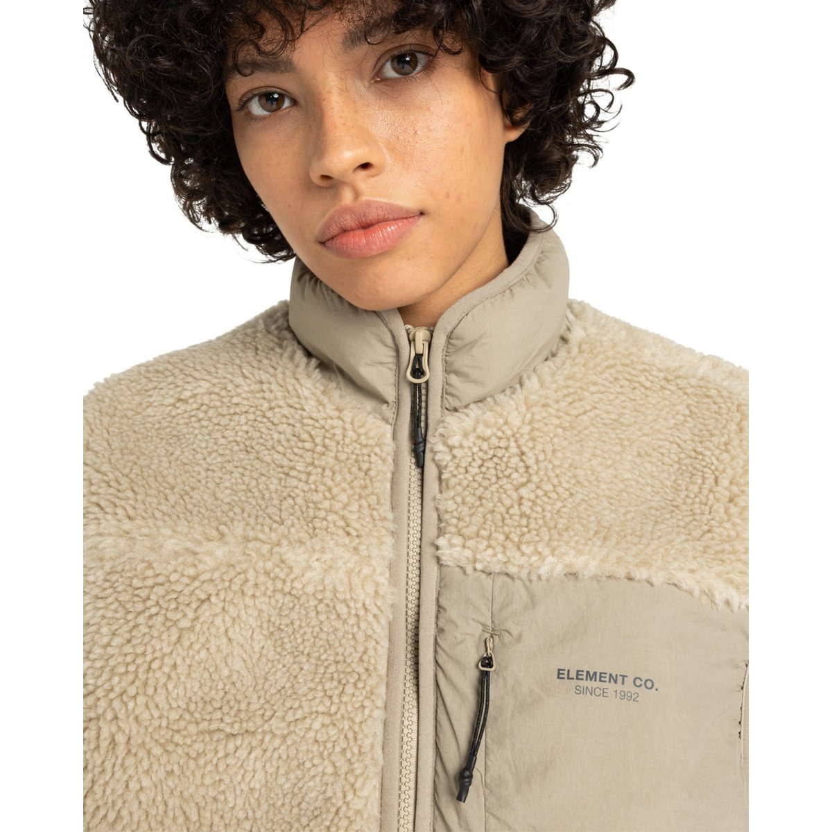 Veste sans manches en sherpa LAKE SHERPA W beige oat milk, ELEMENT