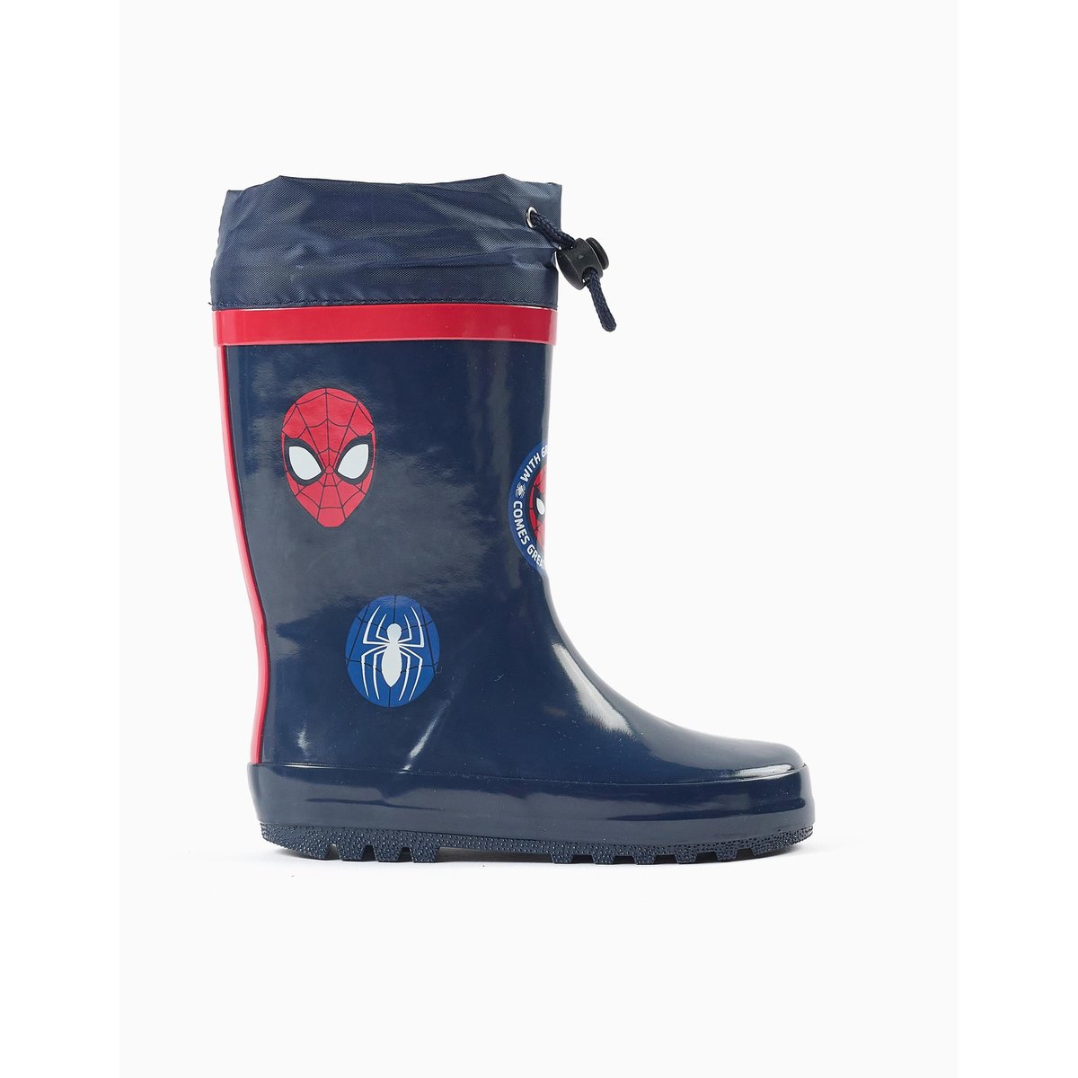 Bottes de pluie en caoutchouc avec imprimés Spider-Man bleu foncé, ZIPPY