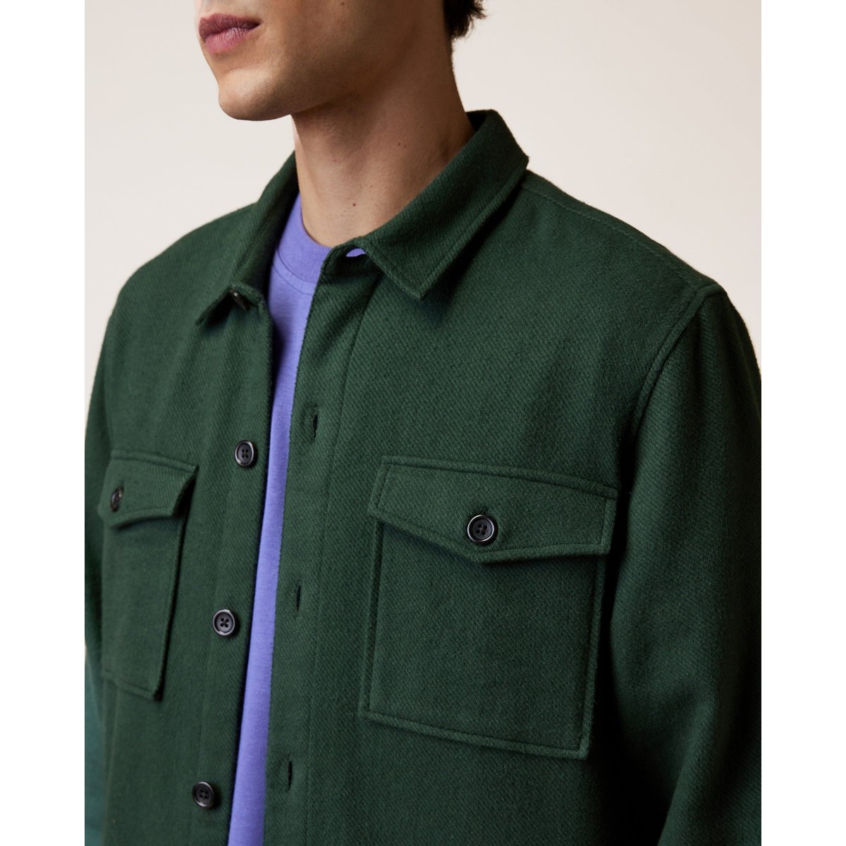Sur-chemise vert foncé, FAGUO