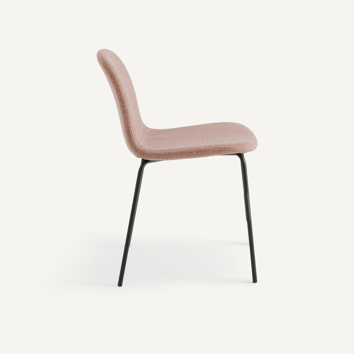 Chaise tissu natté chiné, Tibby rose fard, AM.PM