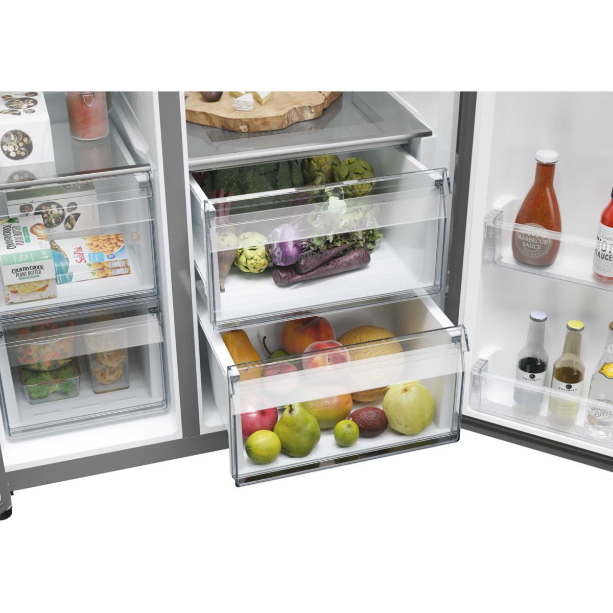 Réfrigérateur Américain HSW79F18ANMM couleur unique, HAIER