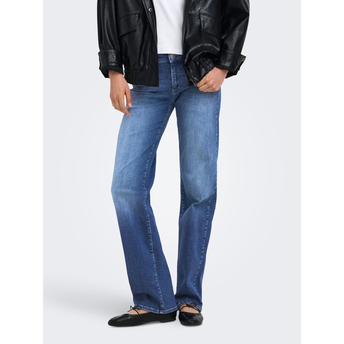 Jean Coupe Droite medium blue denim, ONLY