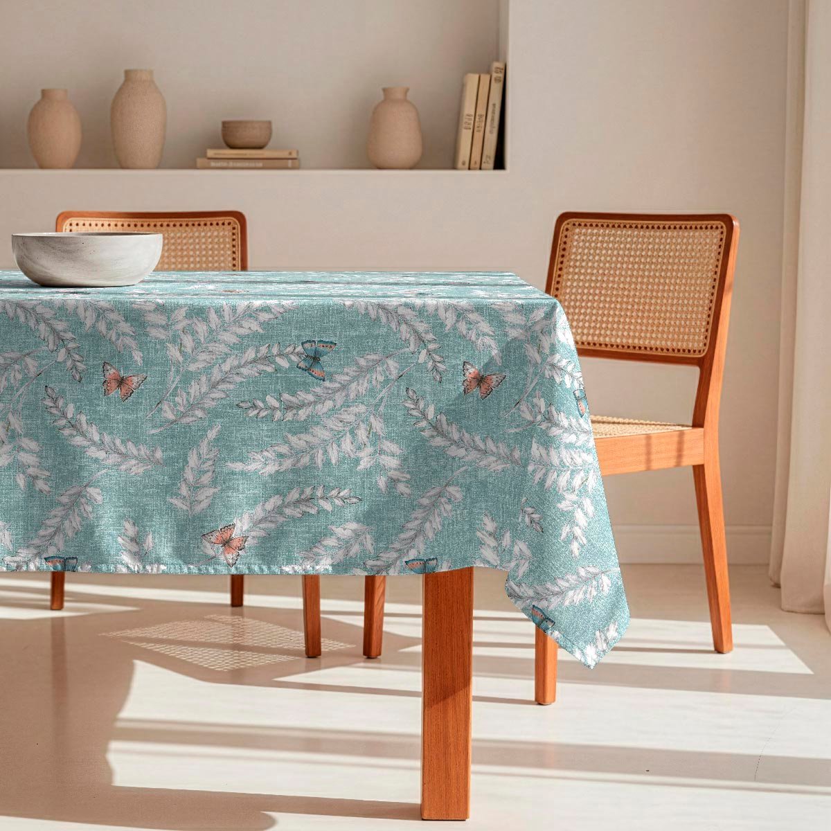 Nappe anti-taches Amazonas - 100% coton - turquoise, NAF NAF HOME