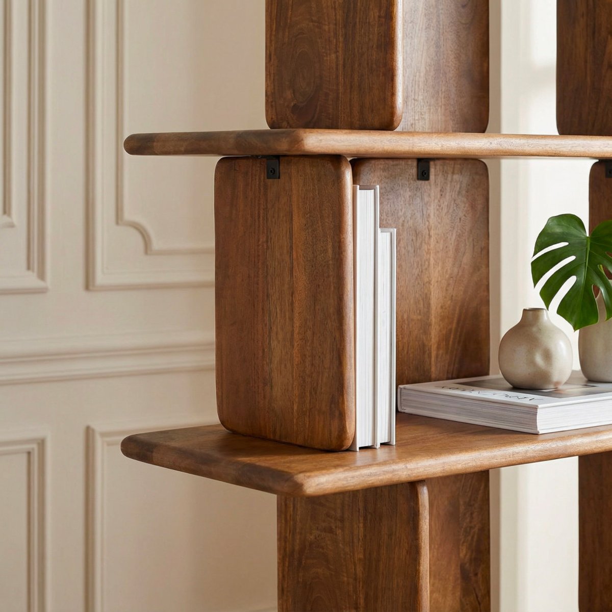Étagère en bois massif H180cm- BATAM bois, DRAWER