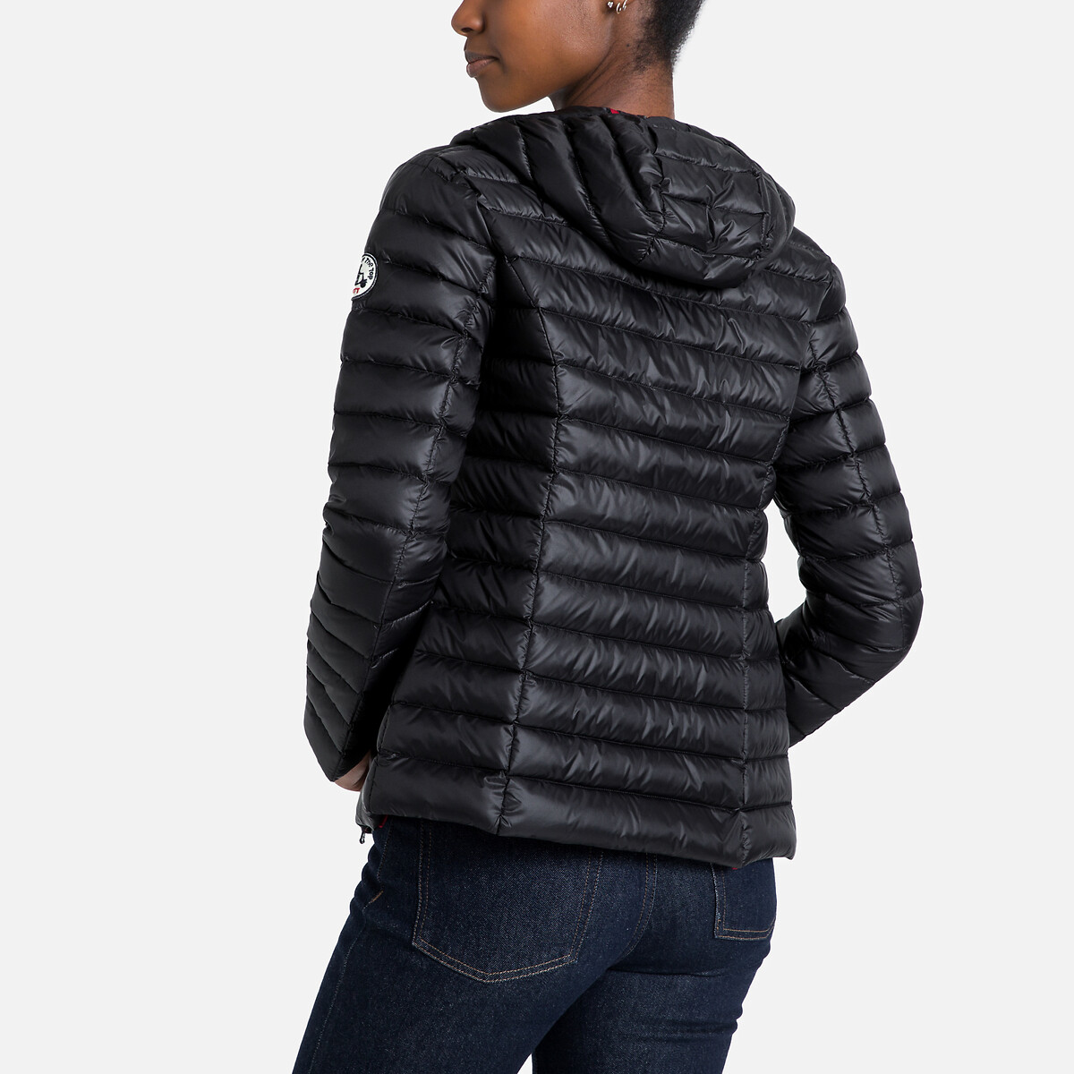 Cloe Quilted Padded Jacket with Hood and Zip Fastening black, JOTT