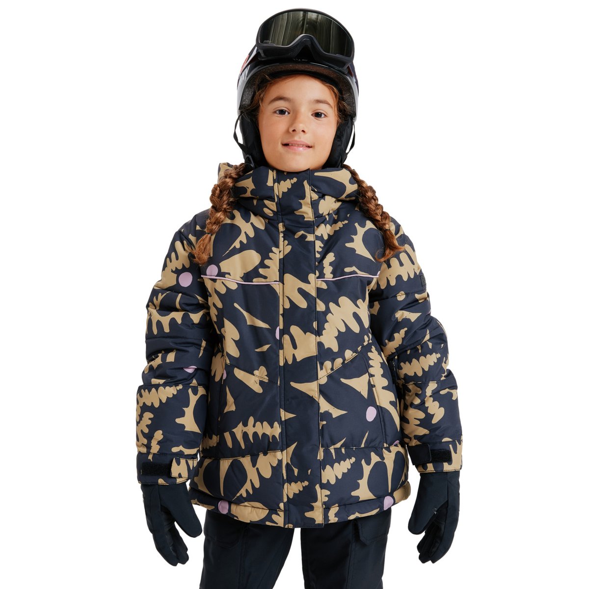 Masque de ski/snowboard MISSY. noir big flowers/clux ml orange s3, ROXY