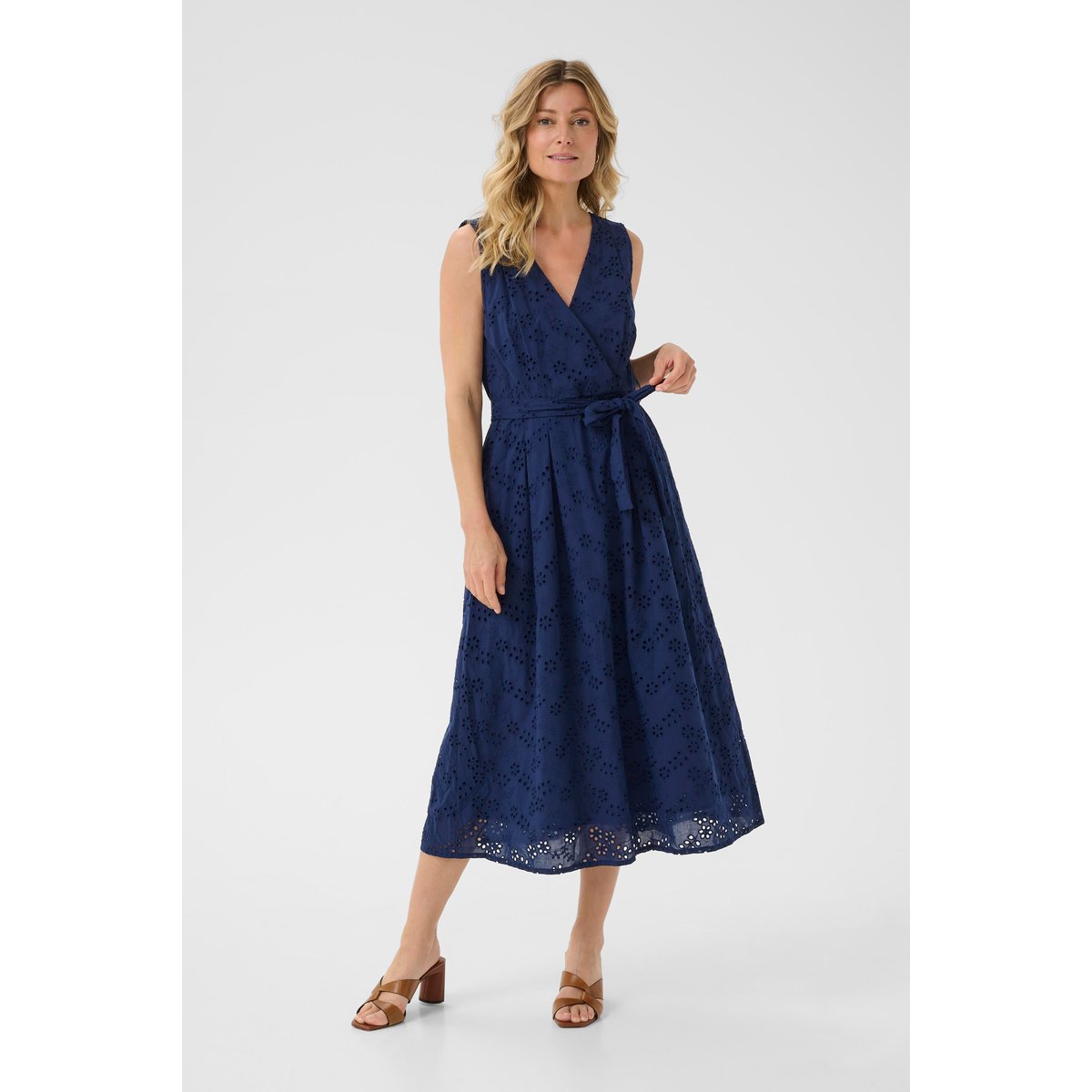 Robe bleu dress blue, CREAM