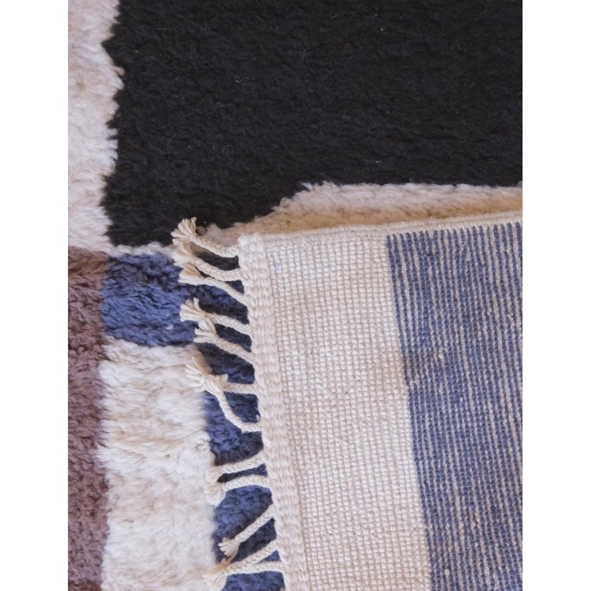 Tapis berbère original au style graphique en laine 246 x 348 cm palette colorée, AFK LIVING