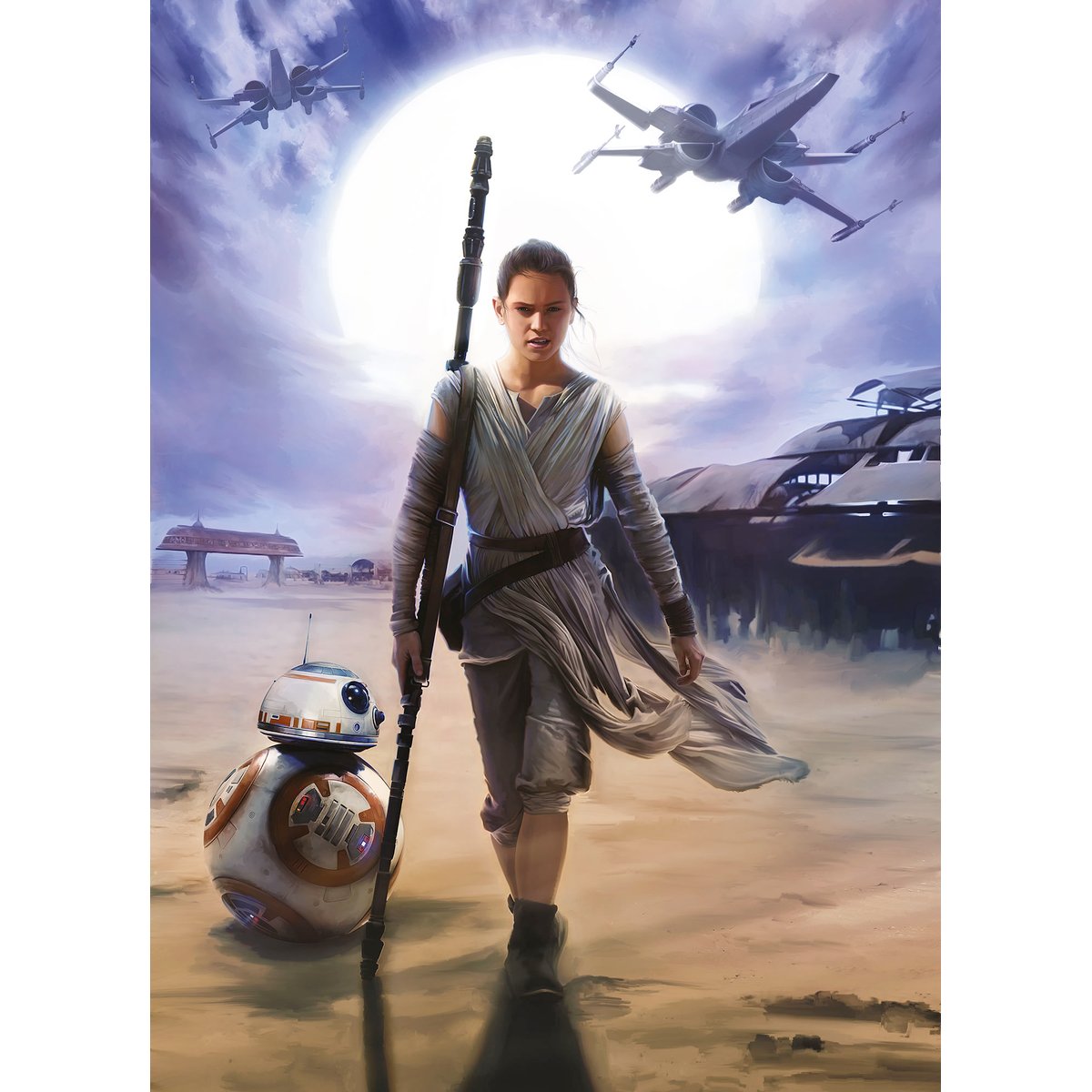 Papier peint  Komar - STAR WARS Rey - 184 x 254 cm beige, HEXOA