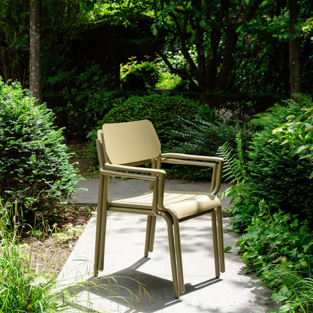 Lot de 2 fauteuils de jardin en aluminium Kaki clair HAVANA kaki clair, WILSA GARDEN