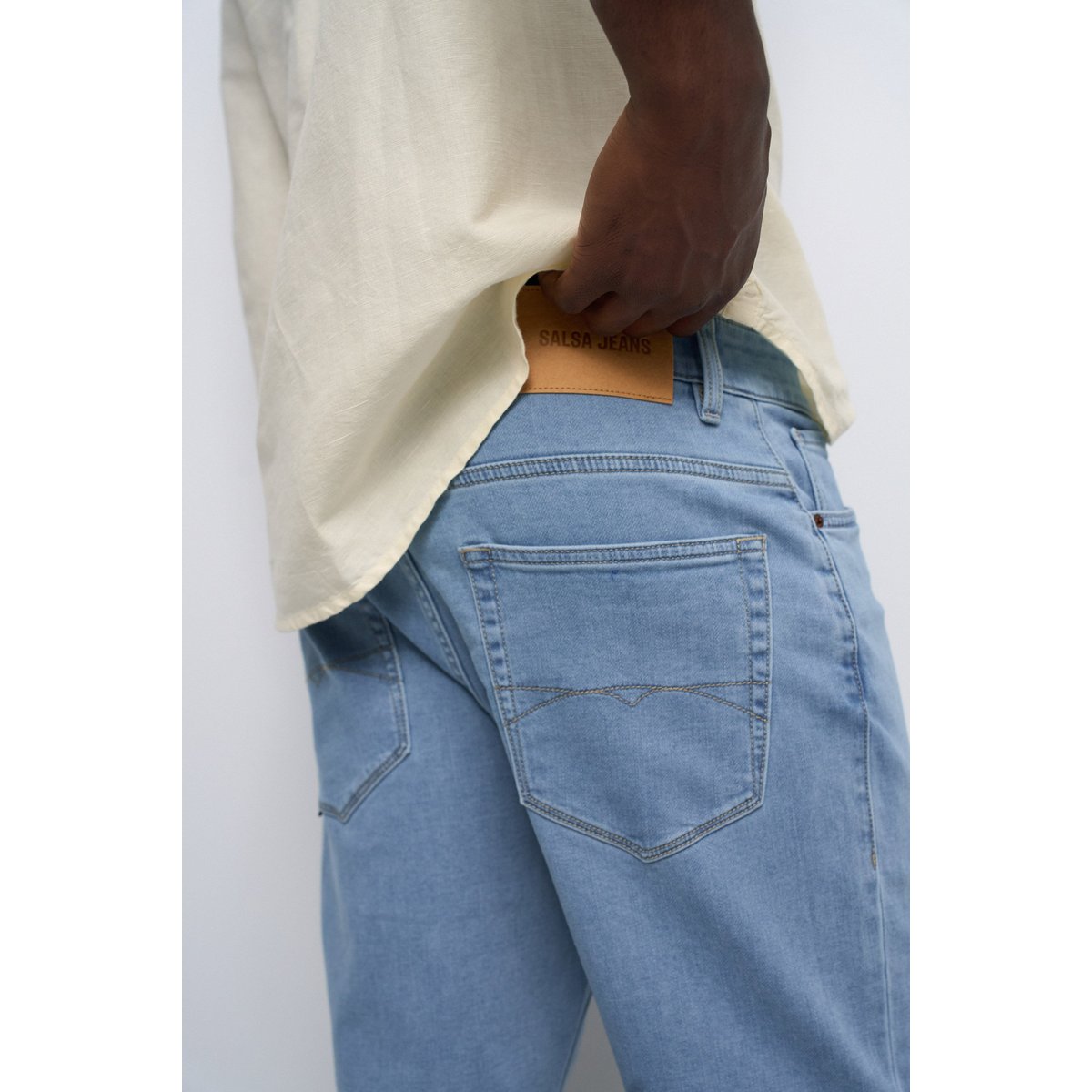 SHORT REGULAR S-ACTIV EN JEAN bleu turquoise, SALSA JEANS