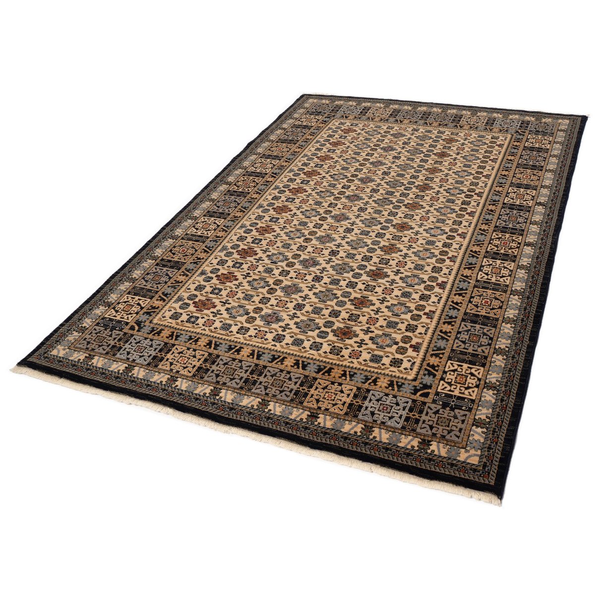 Tapis tissé au design oriental - SAHARNA bleu multicolore, THEKO