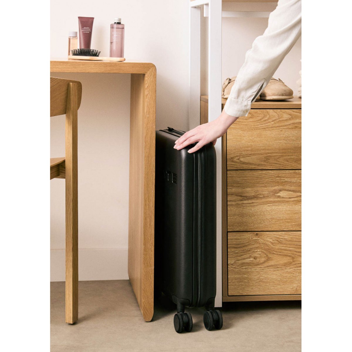 Valise cabine rigide LUGGAGE STUDIO FOLDABLE noir, CREATE