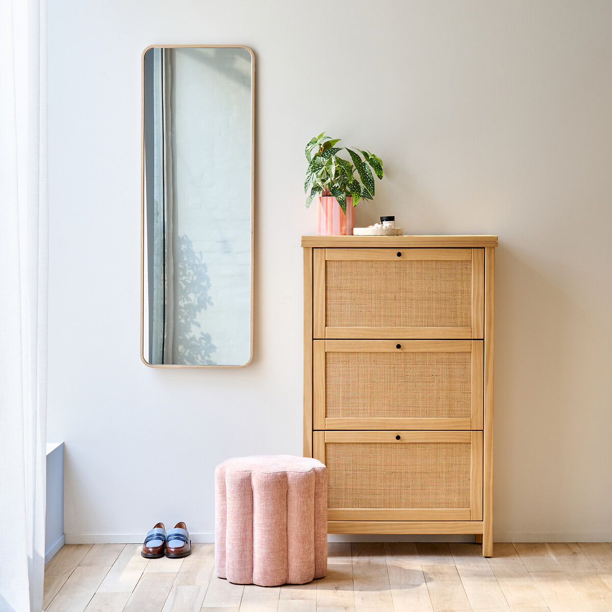 Miroir rectangulaire plaqué chêne 42x120 cm Iodus naturel, LA REDOUTE INTERIEURS
