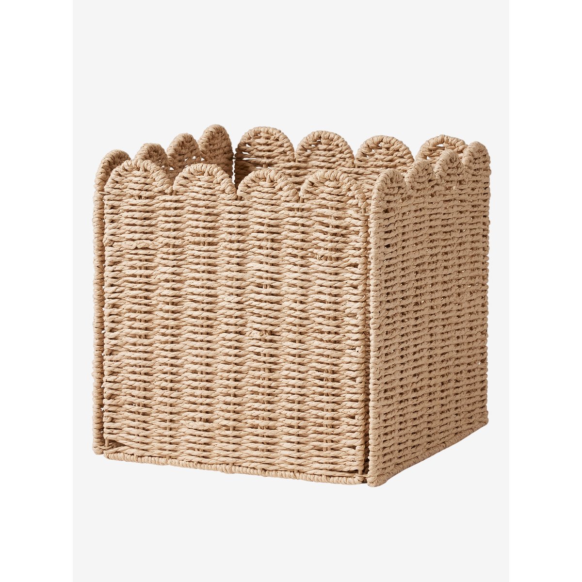 Bac de rangement en corde de papier Feston beige, VERTBAUDET