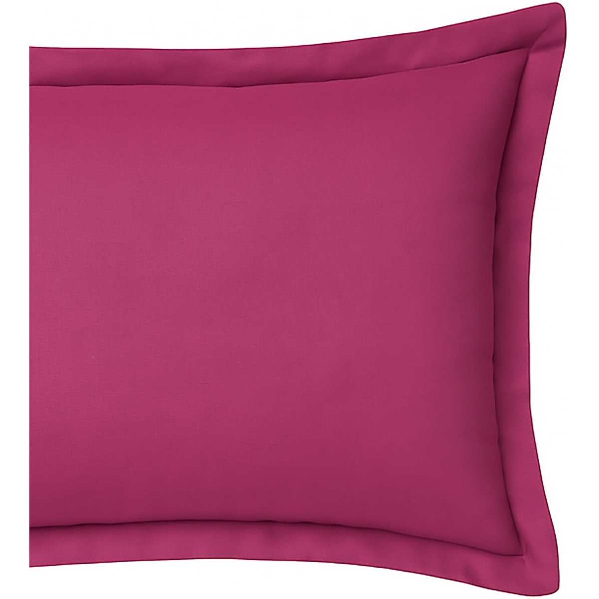 Taie d'oreiller coton unie, MENO rose, C DESIGN HOME TEXTILE