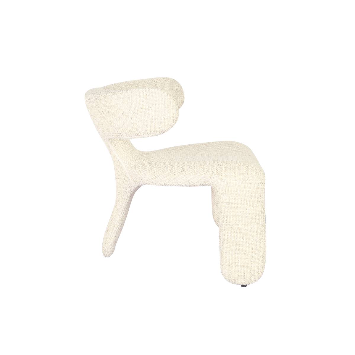 Fauteuil en tissu RÉMY blanc, MADE IN MEUBLES 