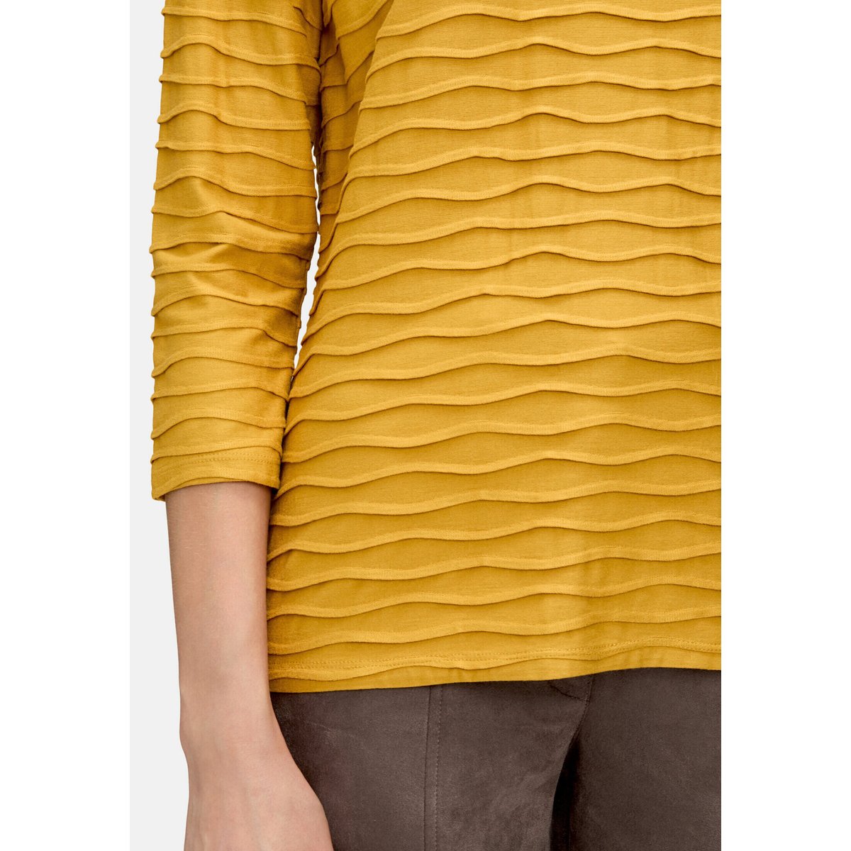 T-shirt basique de texture ondulée autumn gold, BETTY BARCLAY