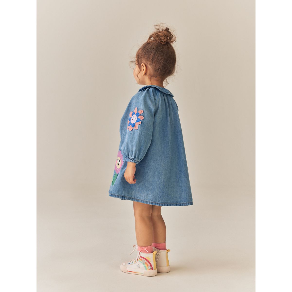 Robe en denim à manches longues bleu, NEXT