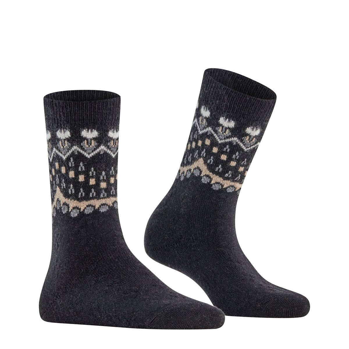 Chaussettes Cosy Wool Special Edition noir basique, FALKE